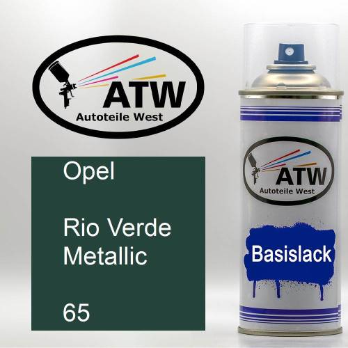 Opel, Rio Verde Metallic, 065: 400ml Sprühdose, von ATW Autoteile West.